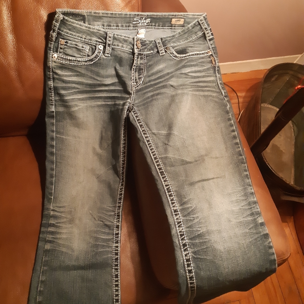 Silver boot cut jeans